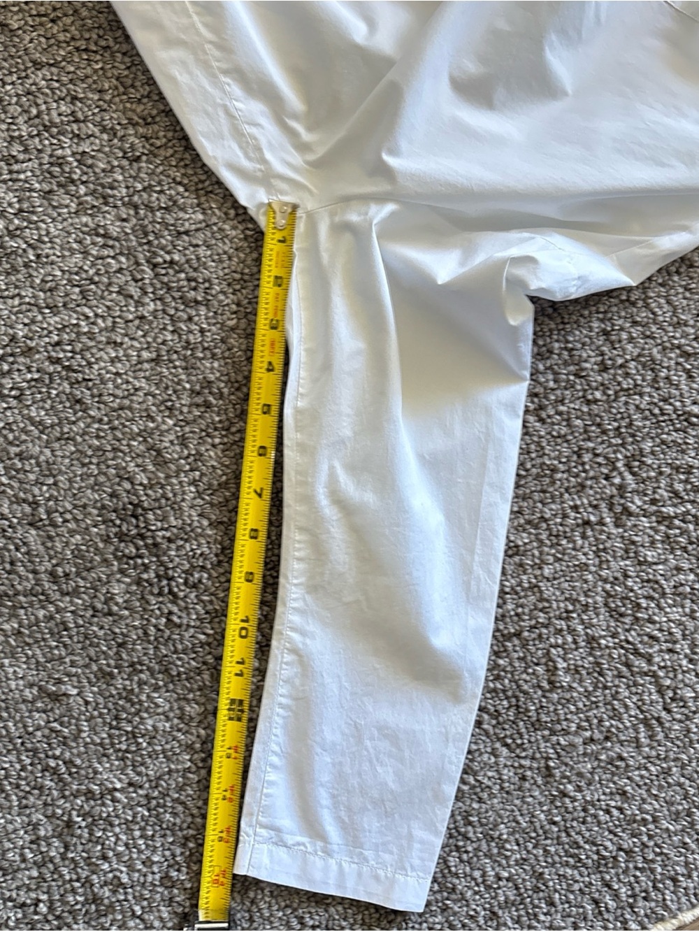 PLANET by Lauren G Size 1 White Cotton Asymmetrical Minimalist Tunic Pockets USA - Picture 8 of 9